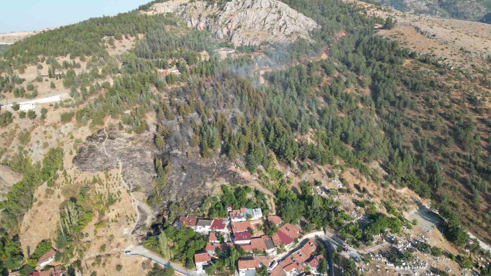 Tokat’taki yangın yerleşim alanlarına ulaşmadan söndürüldü
