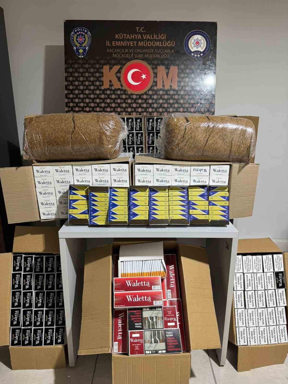 Kütahya’da kaçak tütün operasyonu