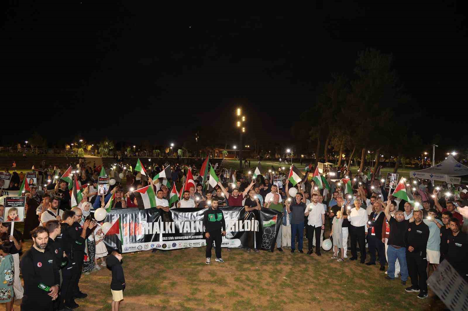 Gebze’den Gazze’ye destek yürüyüşü