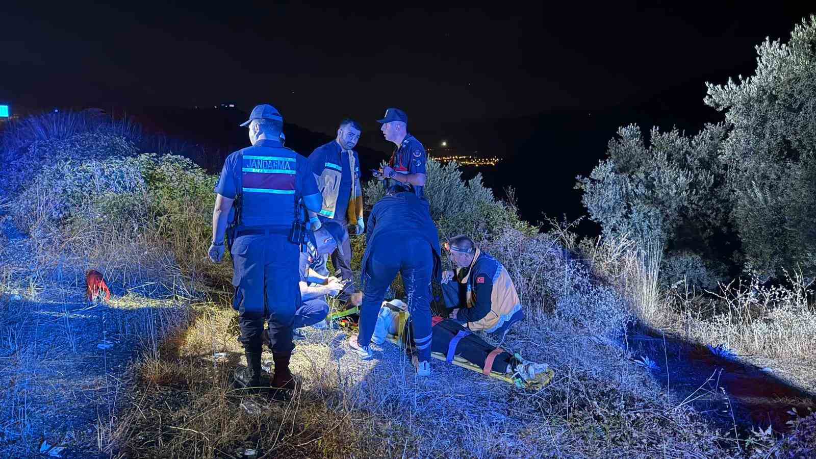 Bursa’da şarampole yuvarlanan motosikletin sürücüsü yaralandı