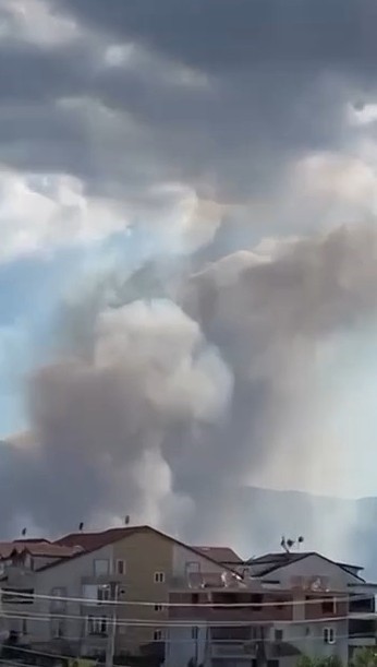 Sazlık alanda korkutan yangın
