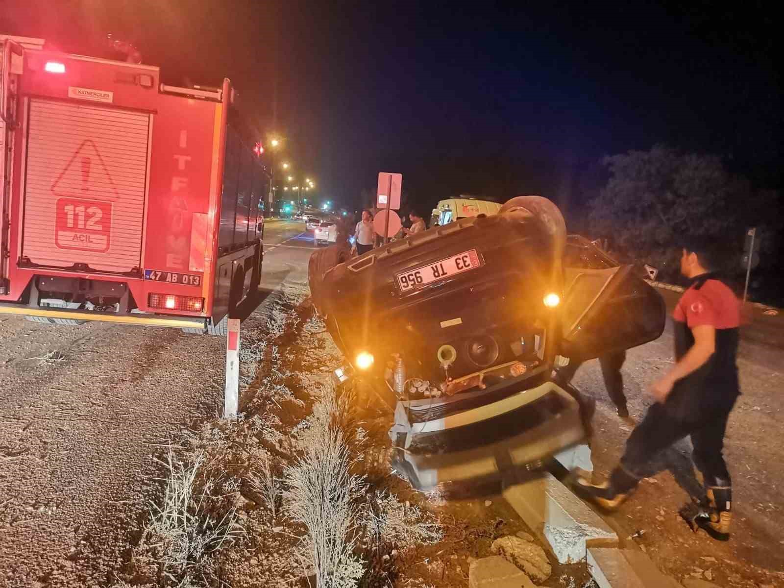 Mardin’de otomobil devrildi: 3 yaralı