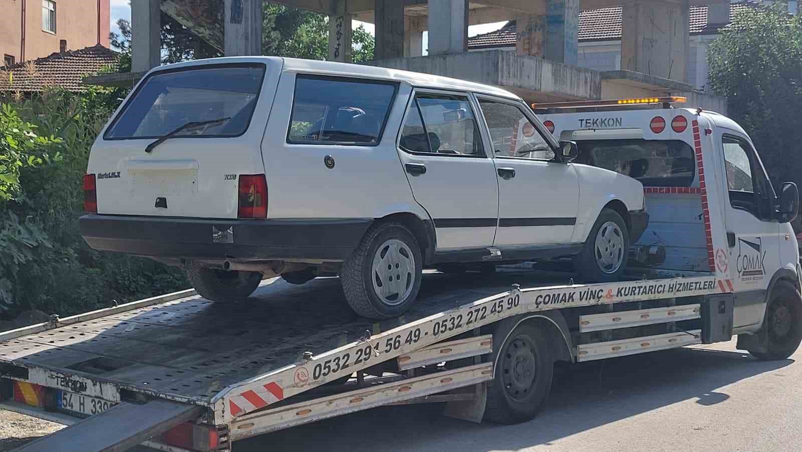 Çekme belgeli otomobil, başka bir araç plakasıyla yakalandı