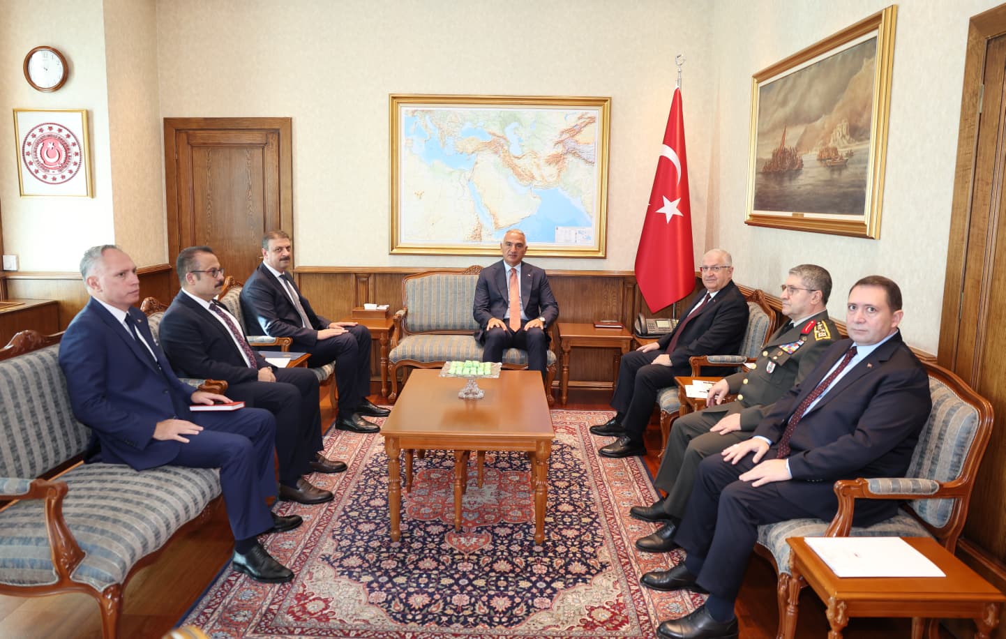 Bakan Güler, Kültür ve Turizm Bakanı Mehmet Nuri Ersoy ile bir araya geldi
