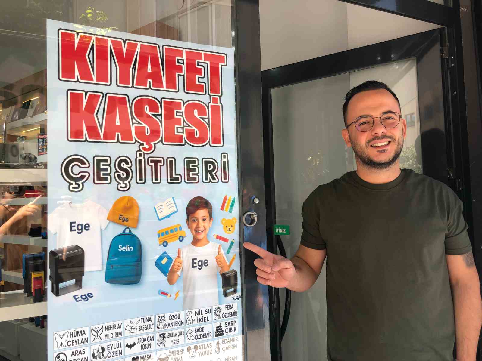 İsme özel kaşeler velilerin işini kolaylaştırıyor