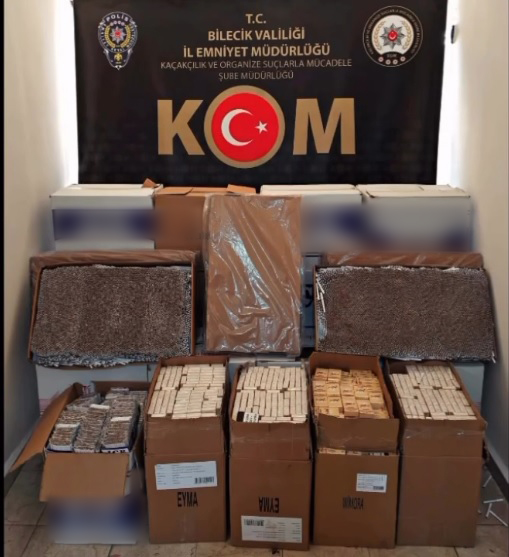 Bilecik’te 226 bin adet dolu makaron ele geçirildi