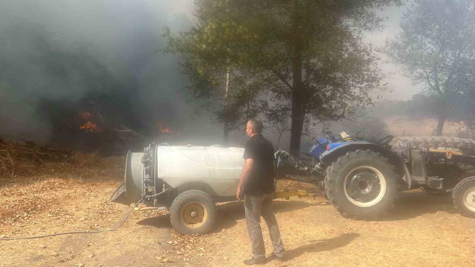 İnegöl’de çıkan yangın korkuttu