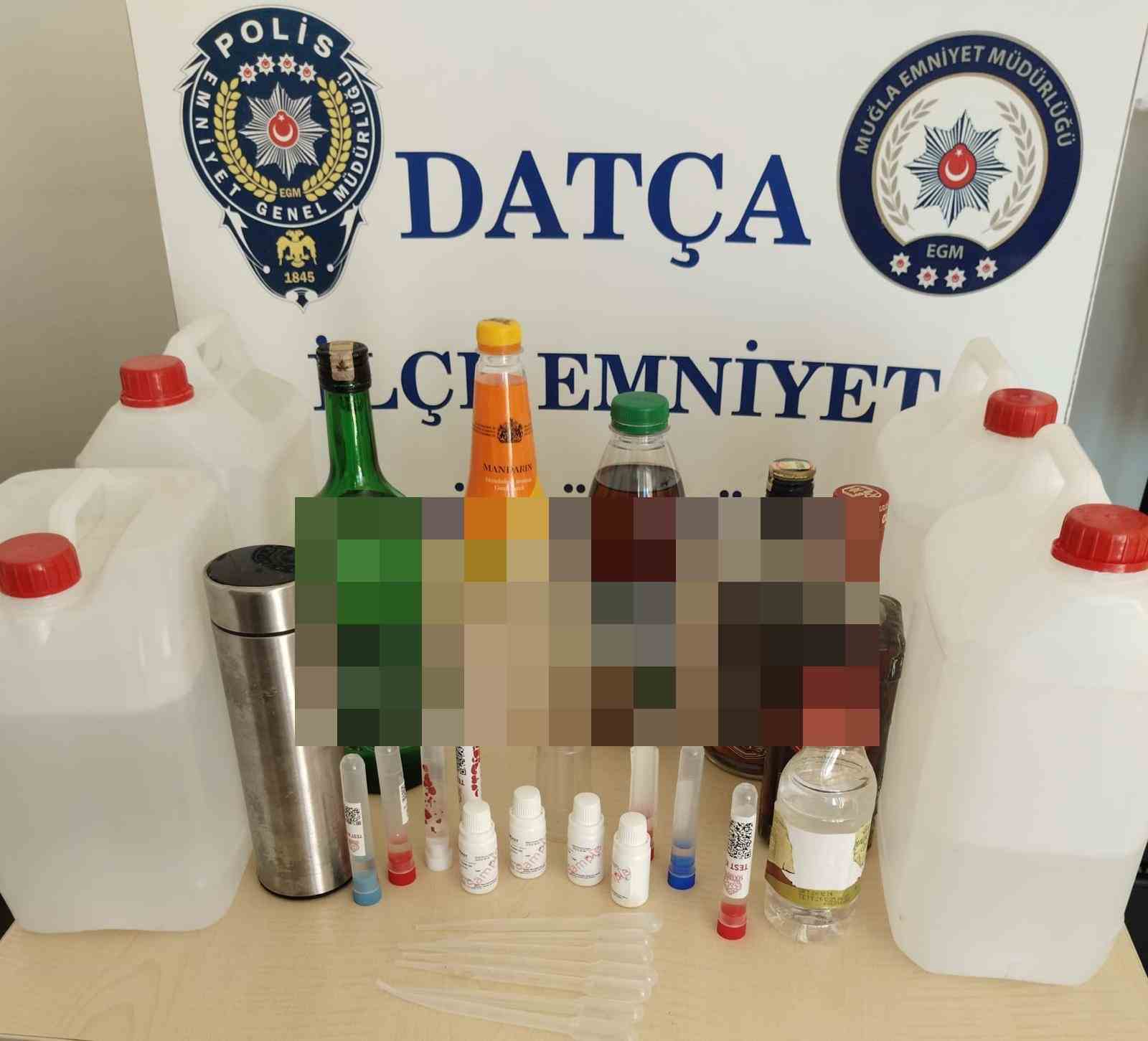 Datça’da kaçak alkol operasyonu