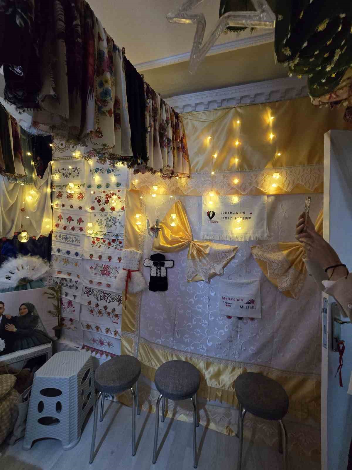 Tokat’ta çeyiz asma geleneği yaşatılıyor
