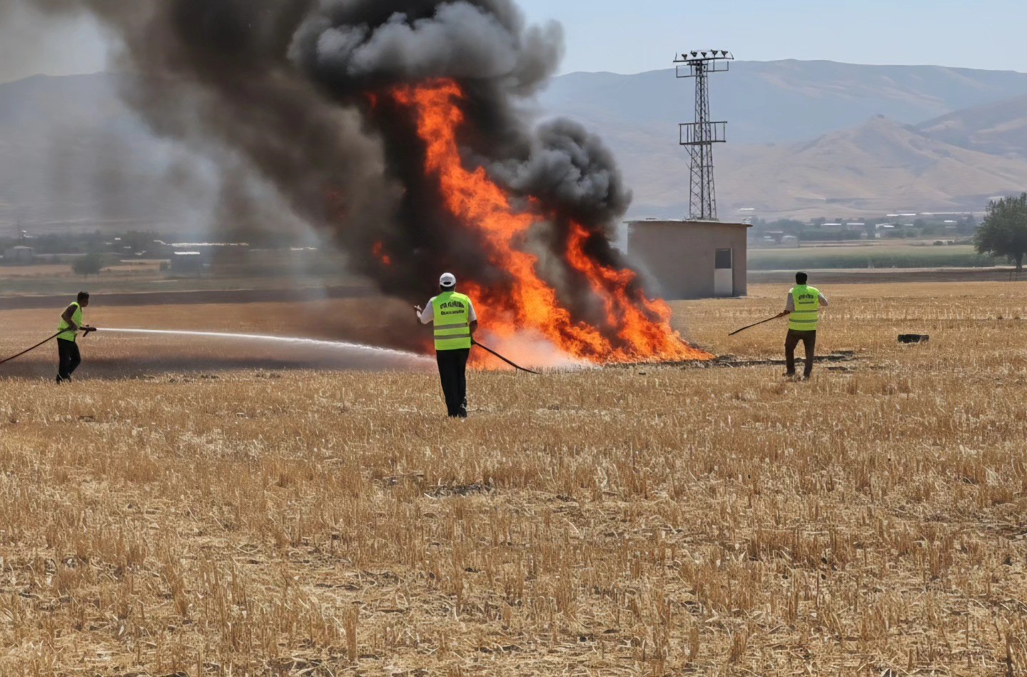 Elazığ’da tarla yangını

