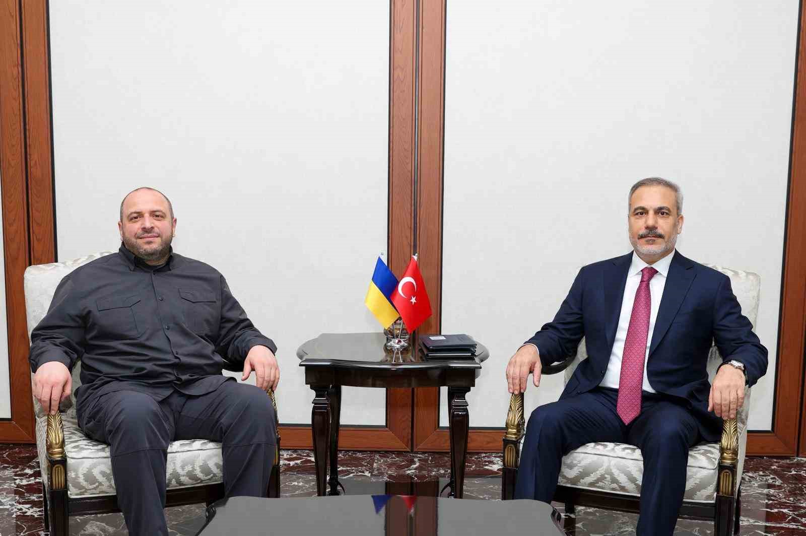 Bakan Fidan, Ukrayna Milli Güvenlik ve Savunma Konseyi Sekreteri Umerov ile görüştü