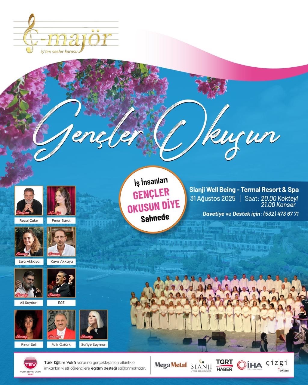 C-Majör Türkiye İş’ten Sesler Korosu 15. yardım konseri için Bodrum’da sahnede