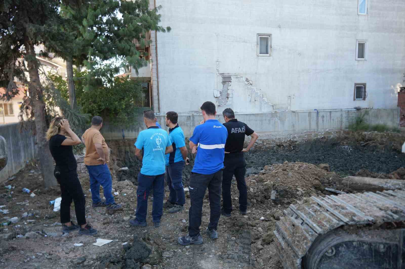 Zemin iyileştirme &ccedil;alışması sırasında doğal gaz borusu delindi
