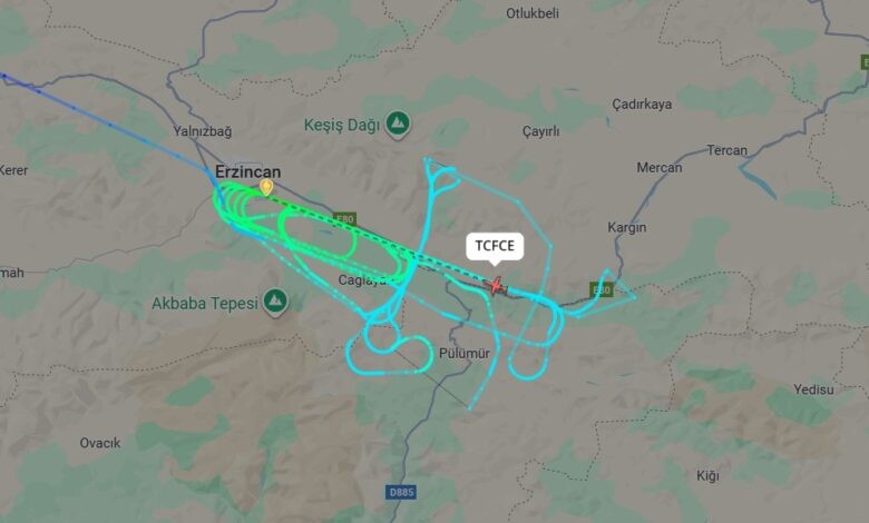 Erzincan Yıldırım Akbulut Havalimanı’nda DHMI kalibrasyon uçuşu