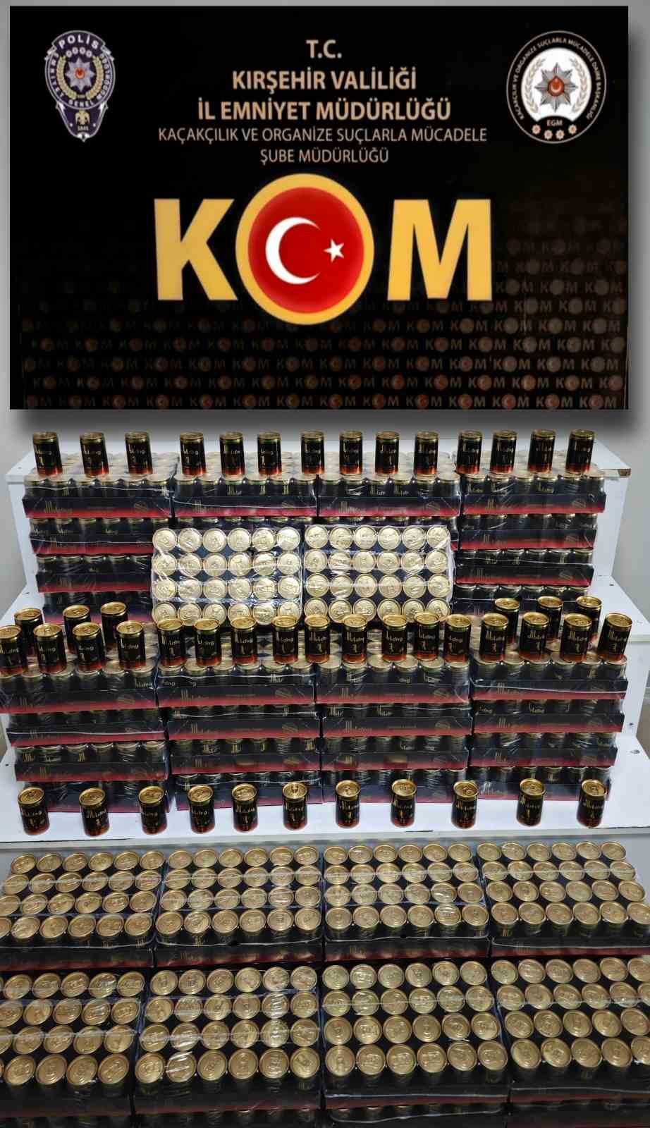 Kırşehir’de bin 344 kaçak ürün ele geçirildi: 1 gözaltı