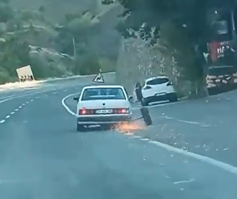 Tofaş Şahin’in seyir halindeyken tekeri koptu, facianın eşiğinden dönüldü