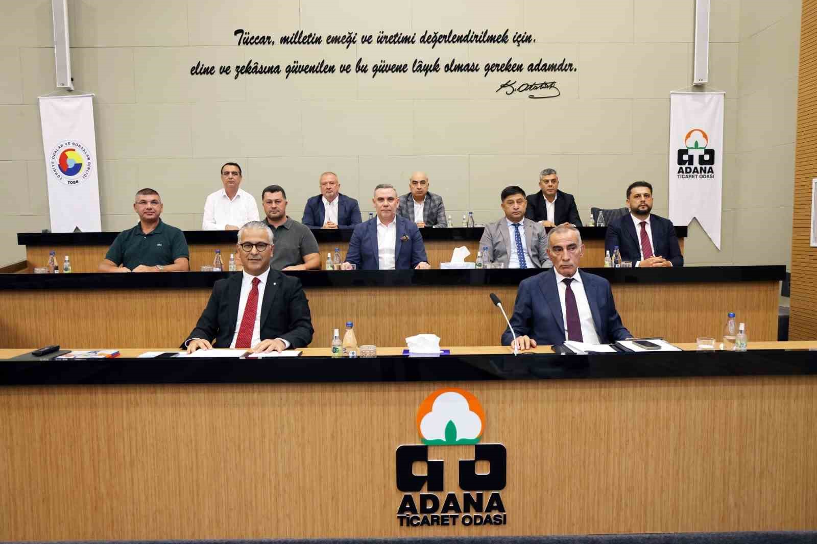 Adana Ticaret Odası Ağustos Ayı Meclis Toplantısı yapıldı
