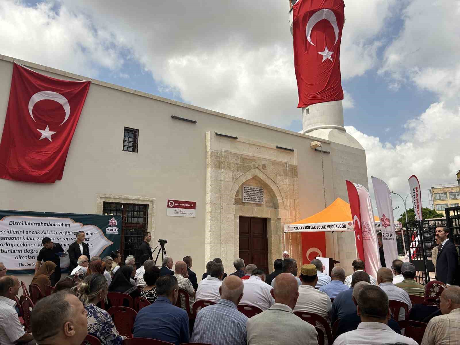 Tarihi Melik Tahir Camii tamamlanan restorasyon almalarnn ardndan yeniden ibadete ald
