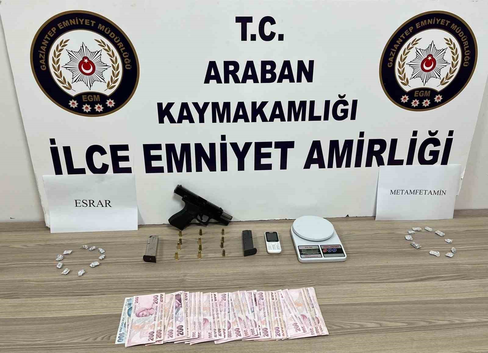 Araban’da uyuşturucu operasyonu: 1 gözaltı