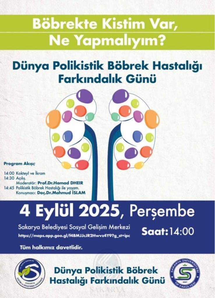 Sakarya&rsquo;da Polikistik B&ouml;brek Hastalığı farkındalık konferansı d&uuml;zenlenecek
