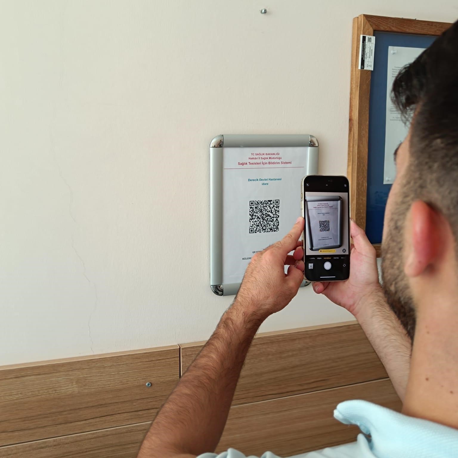 Derecik Devlet Hastanesi&rsquo;nde QR kod temizlik uygulaması başladı
