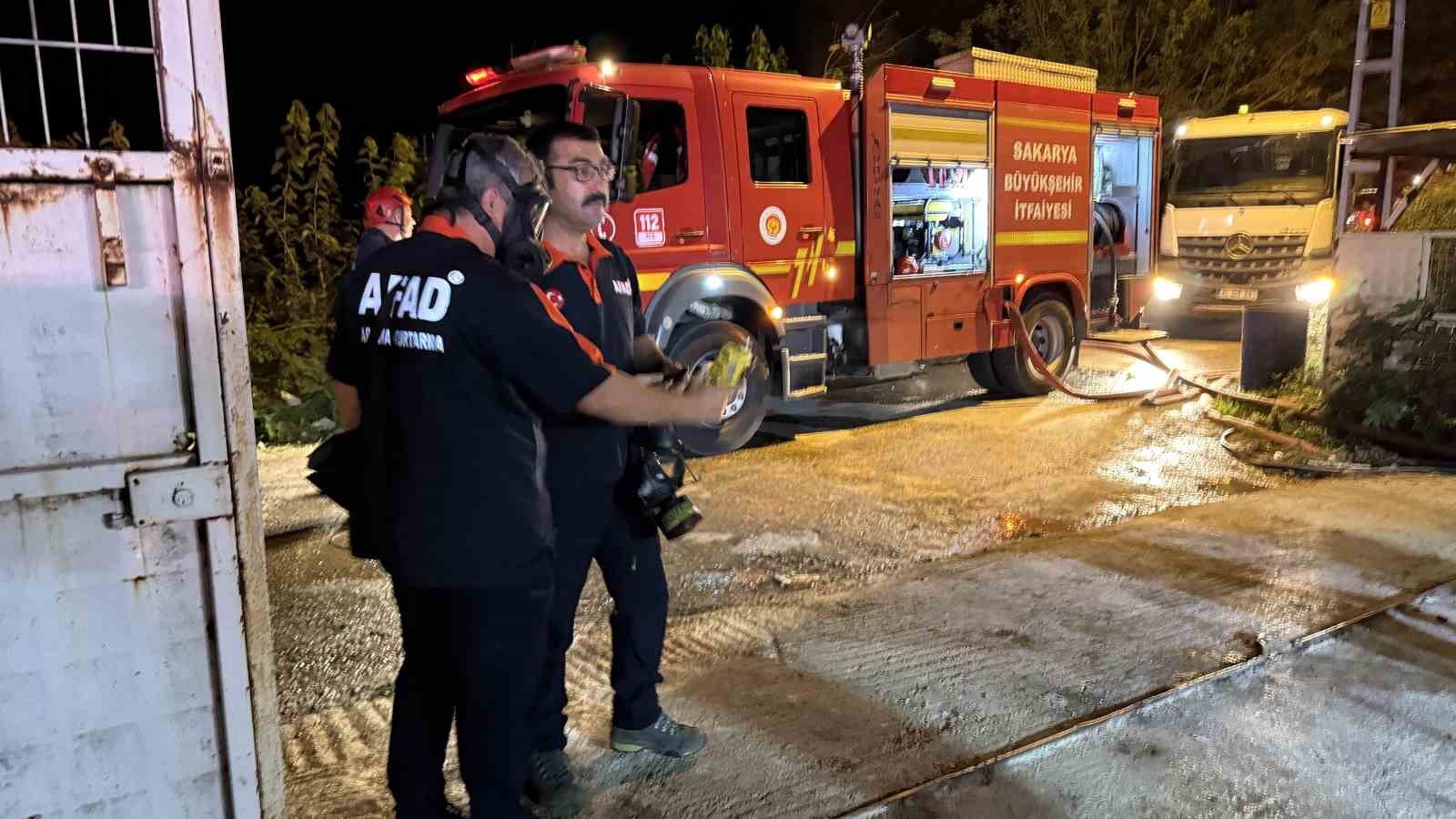 Sakarya&rsquo;da boya fabrikasında yangın
