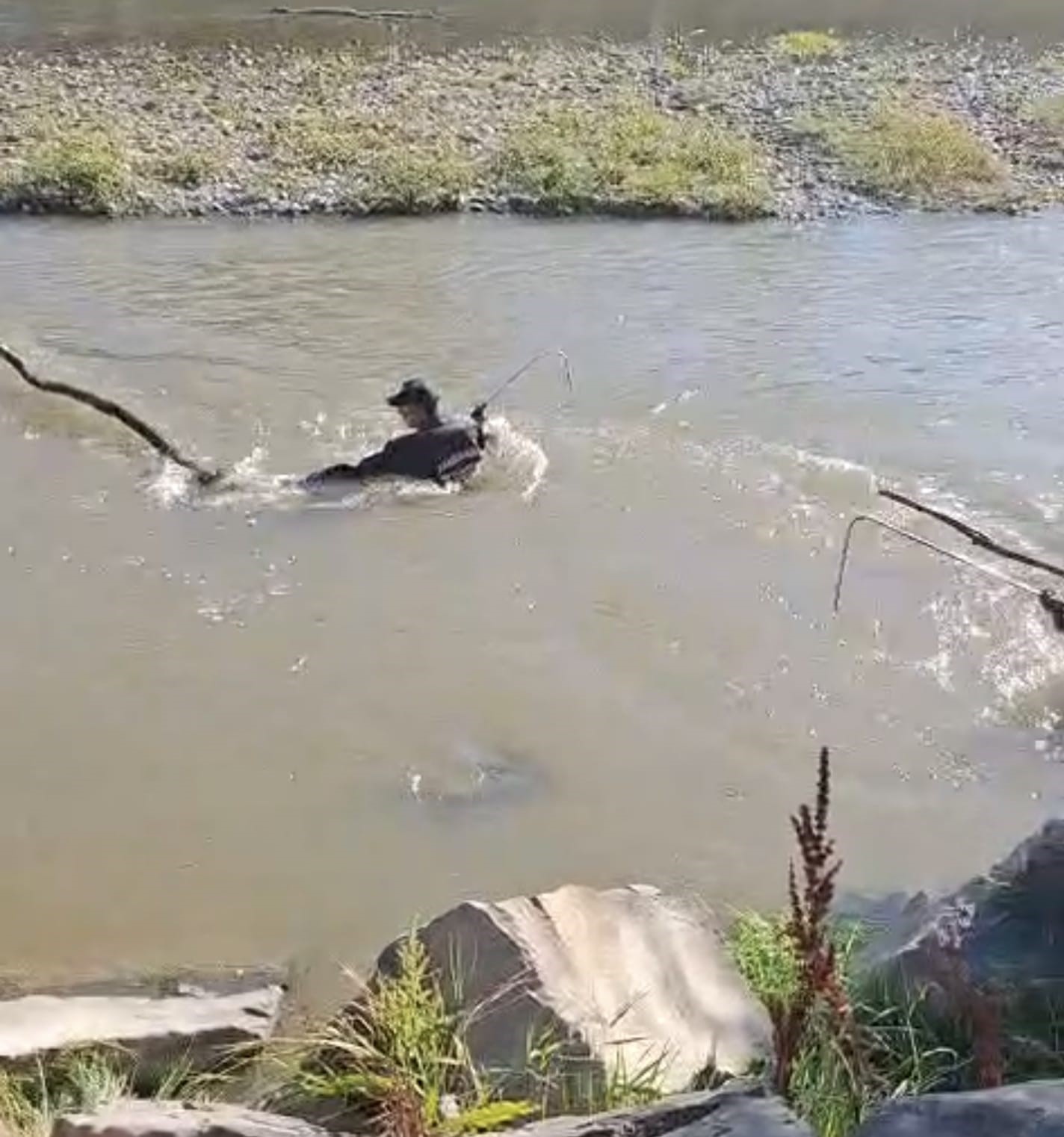 Karasu nehrine kapılan yolcuyu arama çalışmalarına devam ediliyor