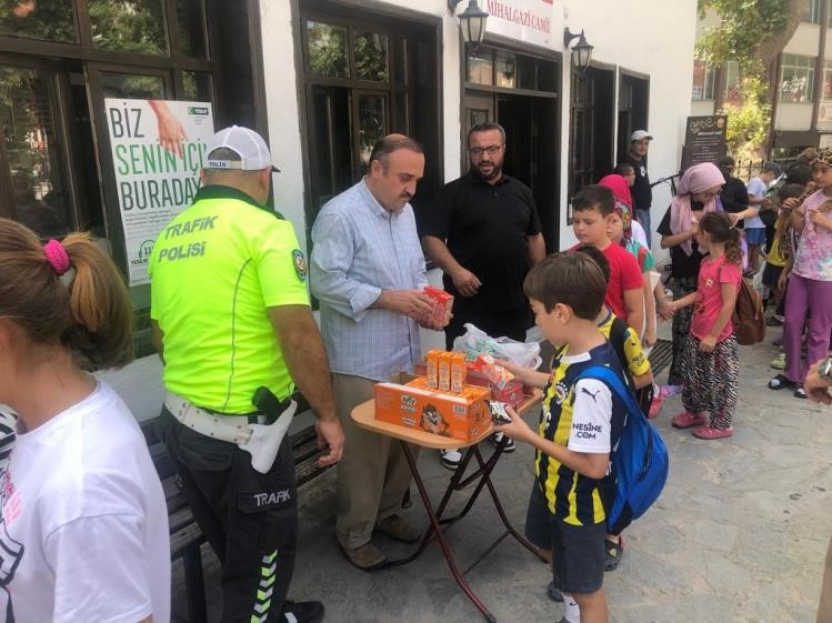 Kuran kursu &ouml;ğrencilerine trafik eğitimi
