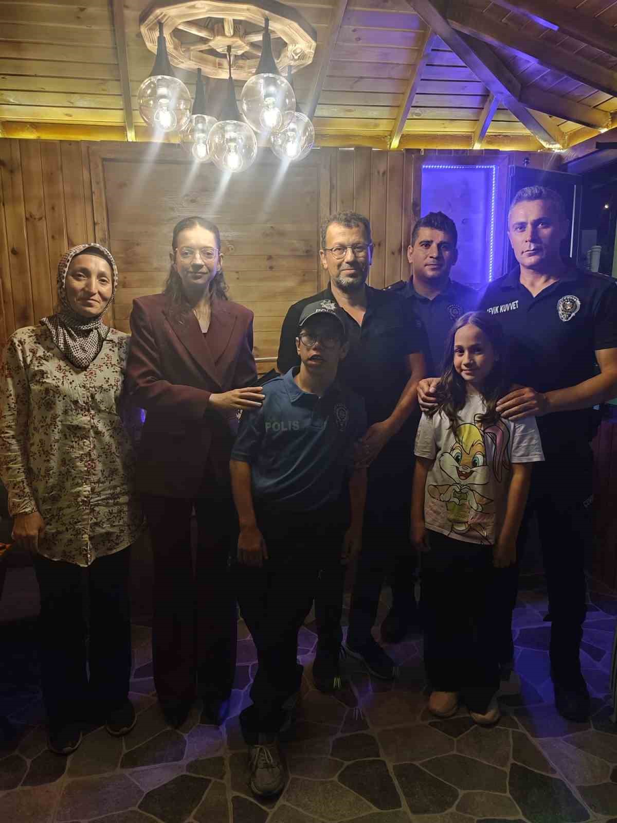 Bolu’da 14 yaşındaki Efe’nin polis olma hayali gerçek oldu