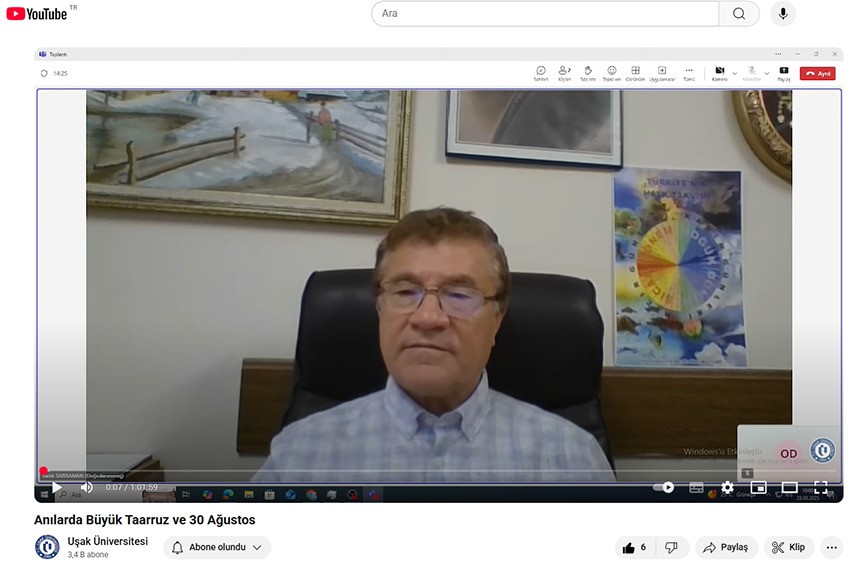 Uşak Üniversitesinde "Anılarda Büyük Taarruz ve 30 Ağustos" konferansı gerçekleştirildi