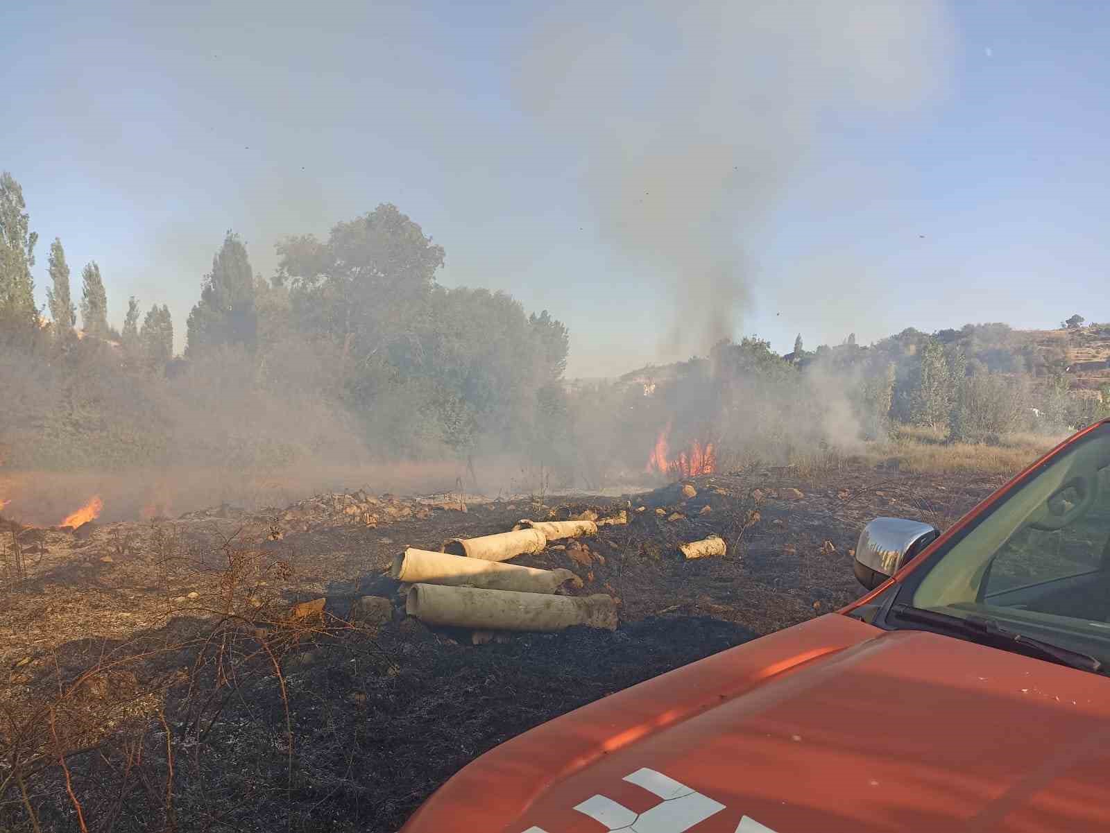 Malatya’da bahçe yangını
