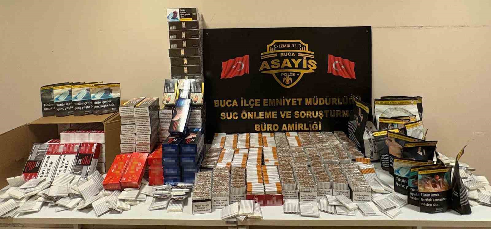 İzmir’de kaçak sigara ve tütün operasyonu