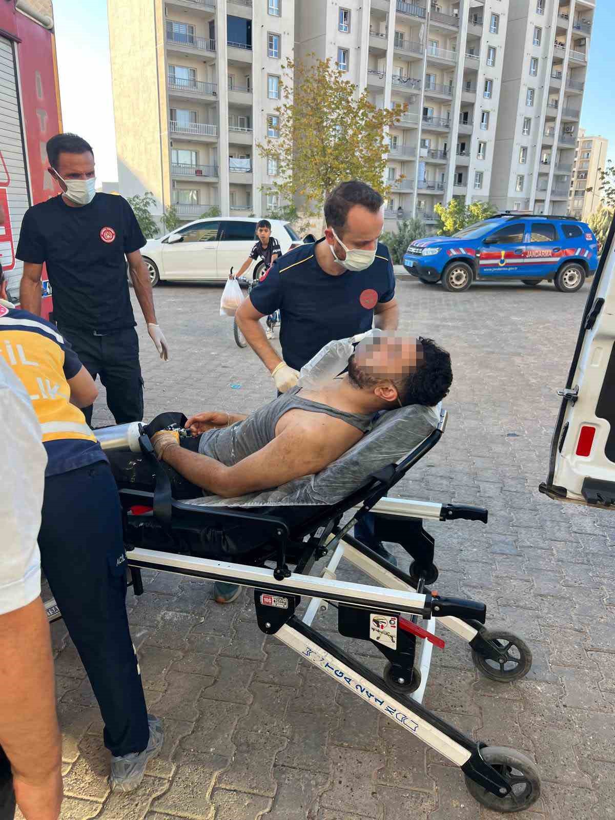 Mardin’de su deposunda mahsur kalan kişiyi itfaiye kurtardı