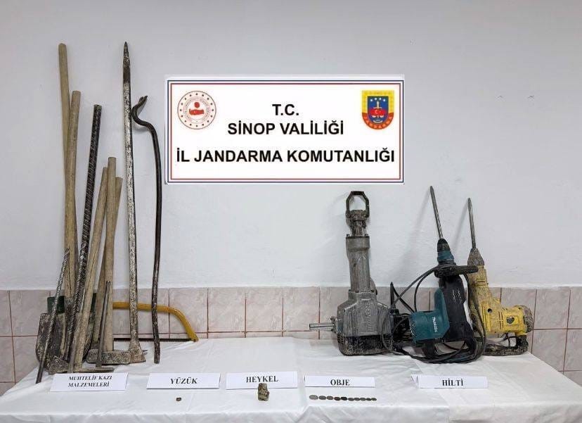 Sinop’ta tarihi eser operasyonu: 3 gözaltı