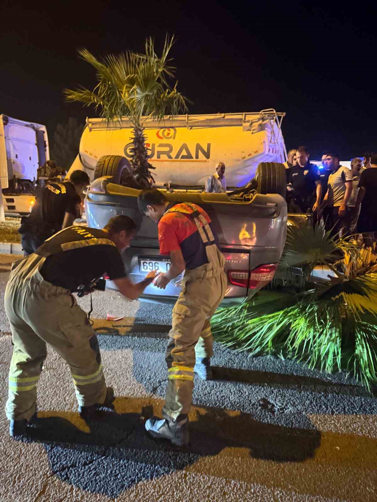 Mardin’de takla atan otomobil sürücüsü yaralandı
