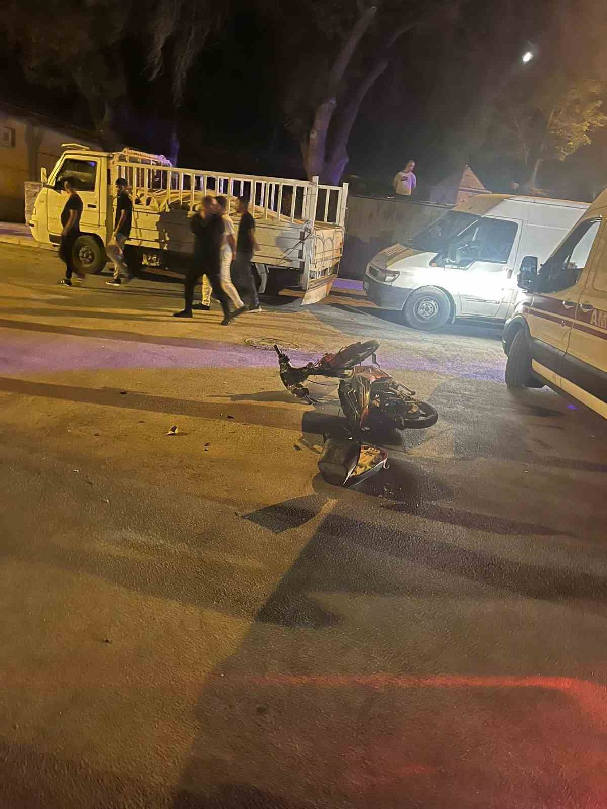 Karapınar’da motosiklet otomobille çarpıştı: 1 yaralı