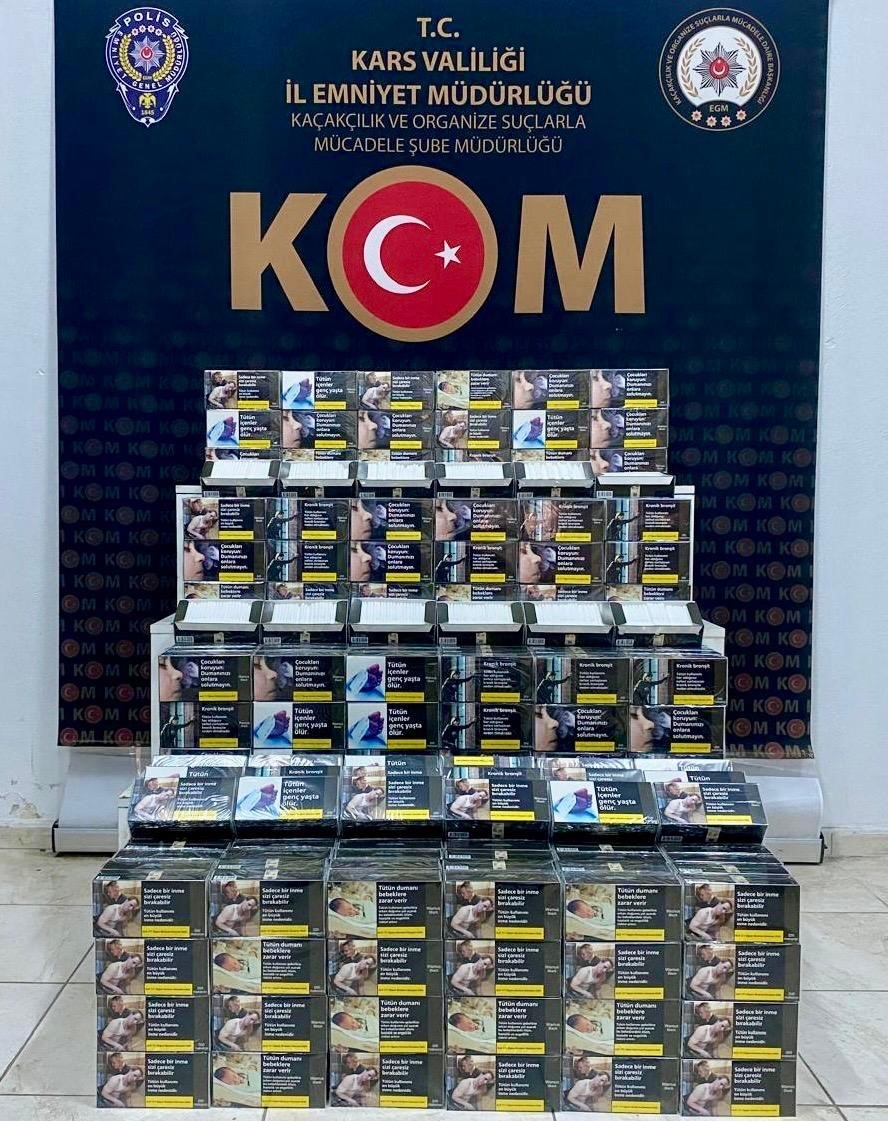 Kars’ta 100 bin makaron ele geçirildi