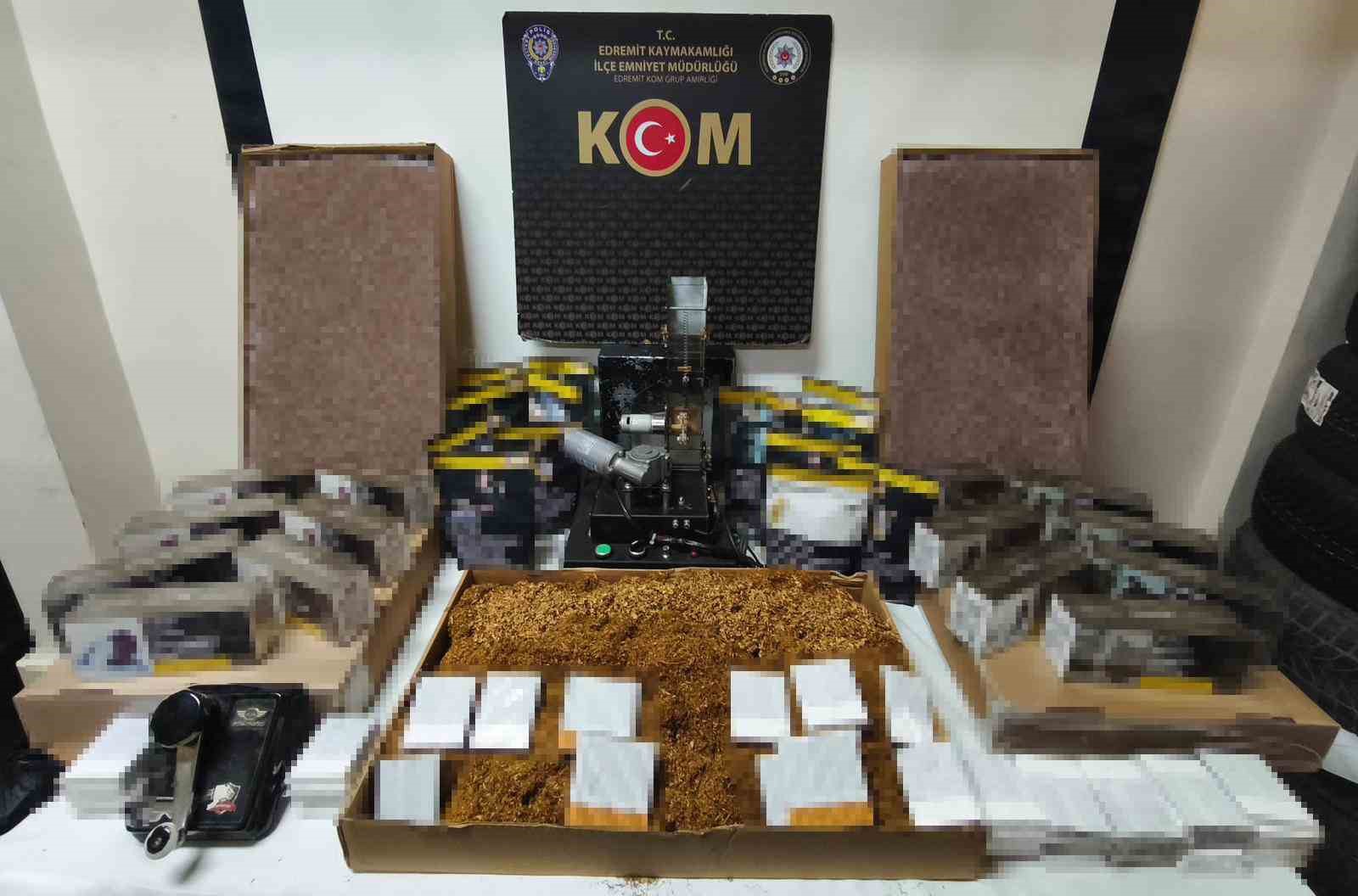 Edremit’te kaçak tütün operasyonu