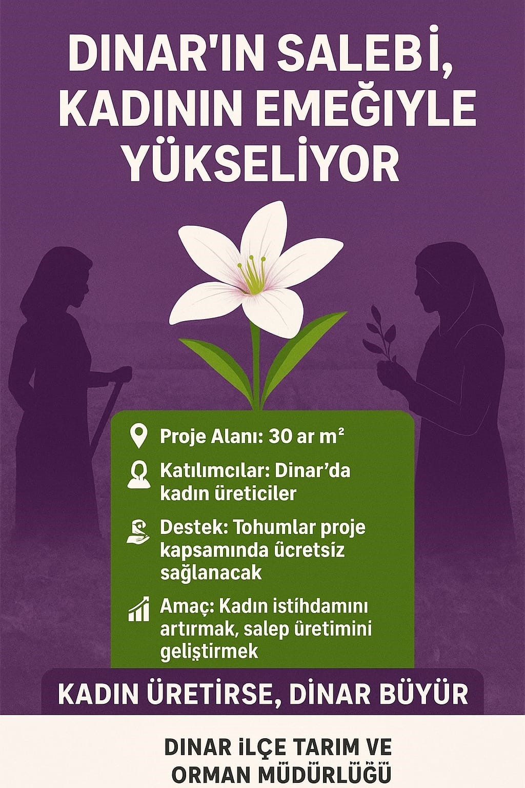 Kadın çiftçiler için ‘Salep Yetiştiriciliği’ projesi başlatıldı