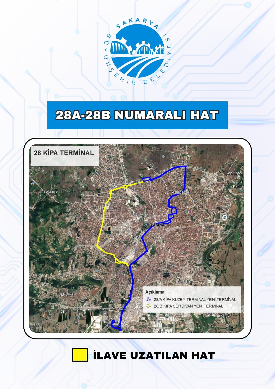 Sakarya&rsquo;nın toplu taşımasına yeni hat: 16-K devrede, 11 ve 28&rsquo;e g&uuml;ncelleme
