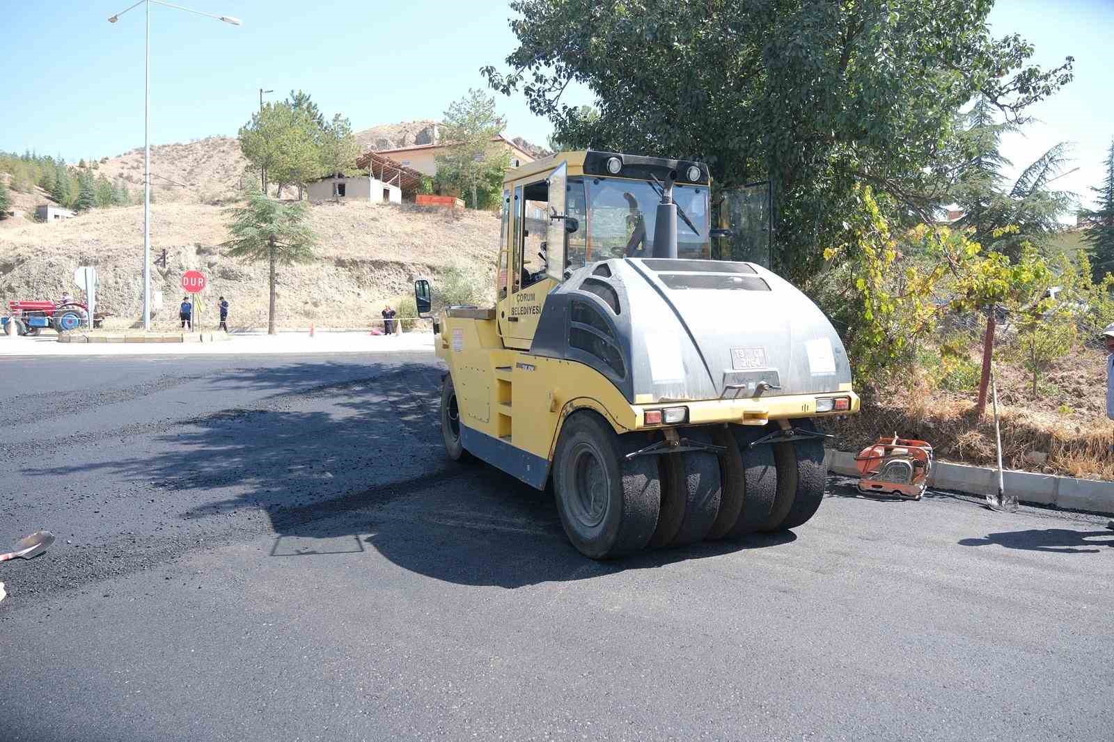 Çorum Belediyesi’nden Uğurludağ’a 2 bin 715 bin ton asfalt desteği