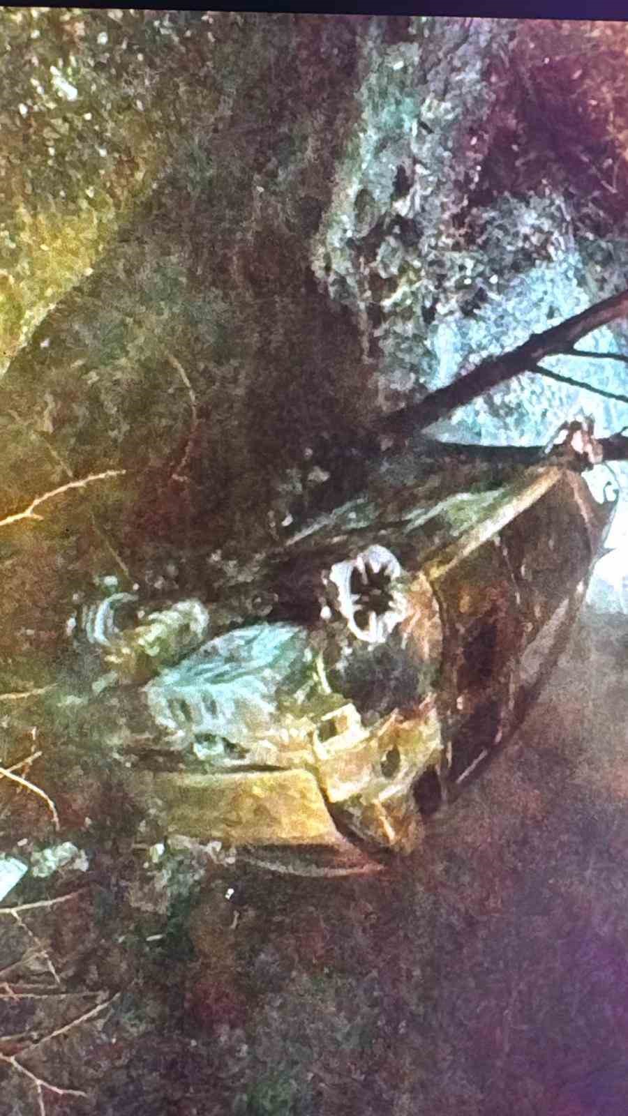 Malatya’da şarampole yuvarlanan araç alev aldı: 1 yaralı