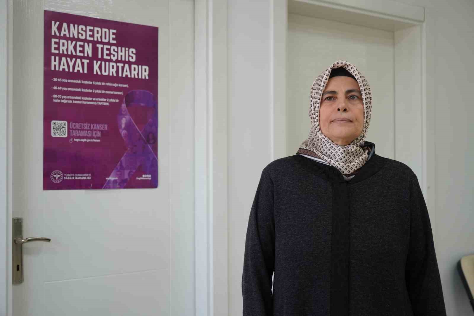 Kanser taraması yaptıran kadın erken teşhisle sağlığına kavuştu