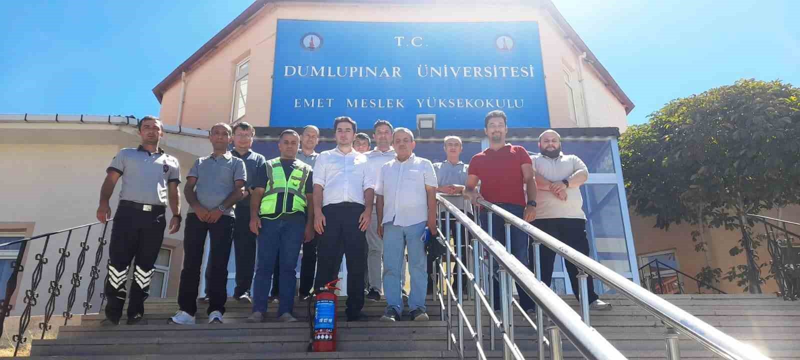 Emet MYO&rsquo;da yangın tatbikatı
