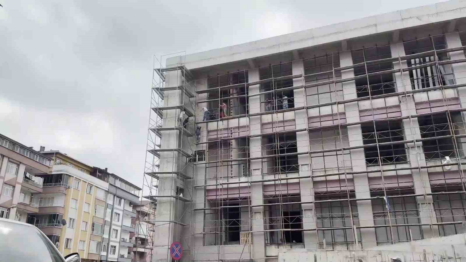 Ordu&rsquo;da k&uuml;lt&uuml;r merkezi inşaatında iş kazası: 1 yaralı
