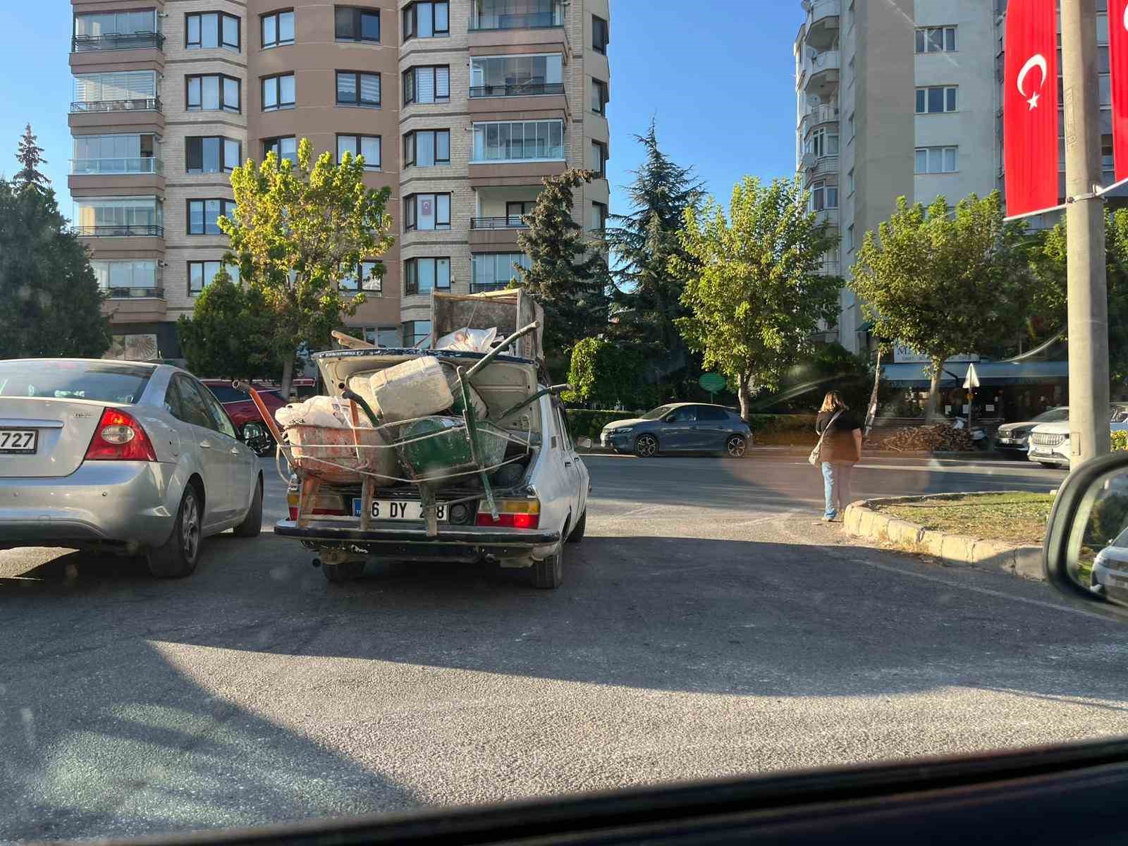 Trafikte tehlike saçtı