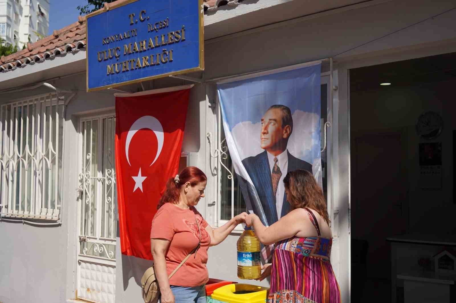 Konyaaltı’nda atık yağlar geri dönüştürülüyor
