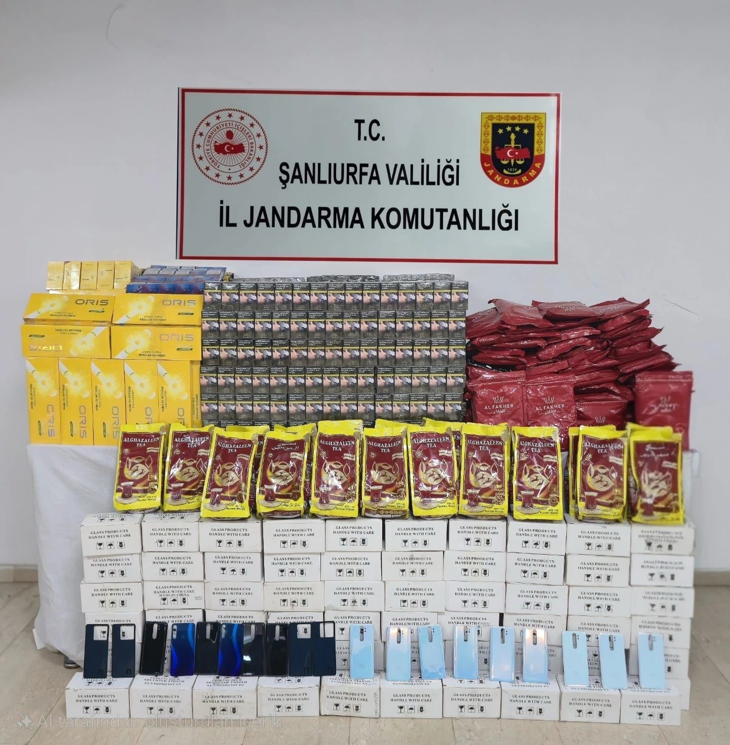 Şanlıurfa&rsquo;da 7 bin 777 paket g&uuml;mr&uuml;k ka&ccedil;ağı sigara ele ge&ccedil;irildi
