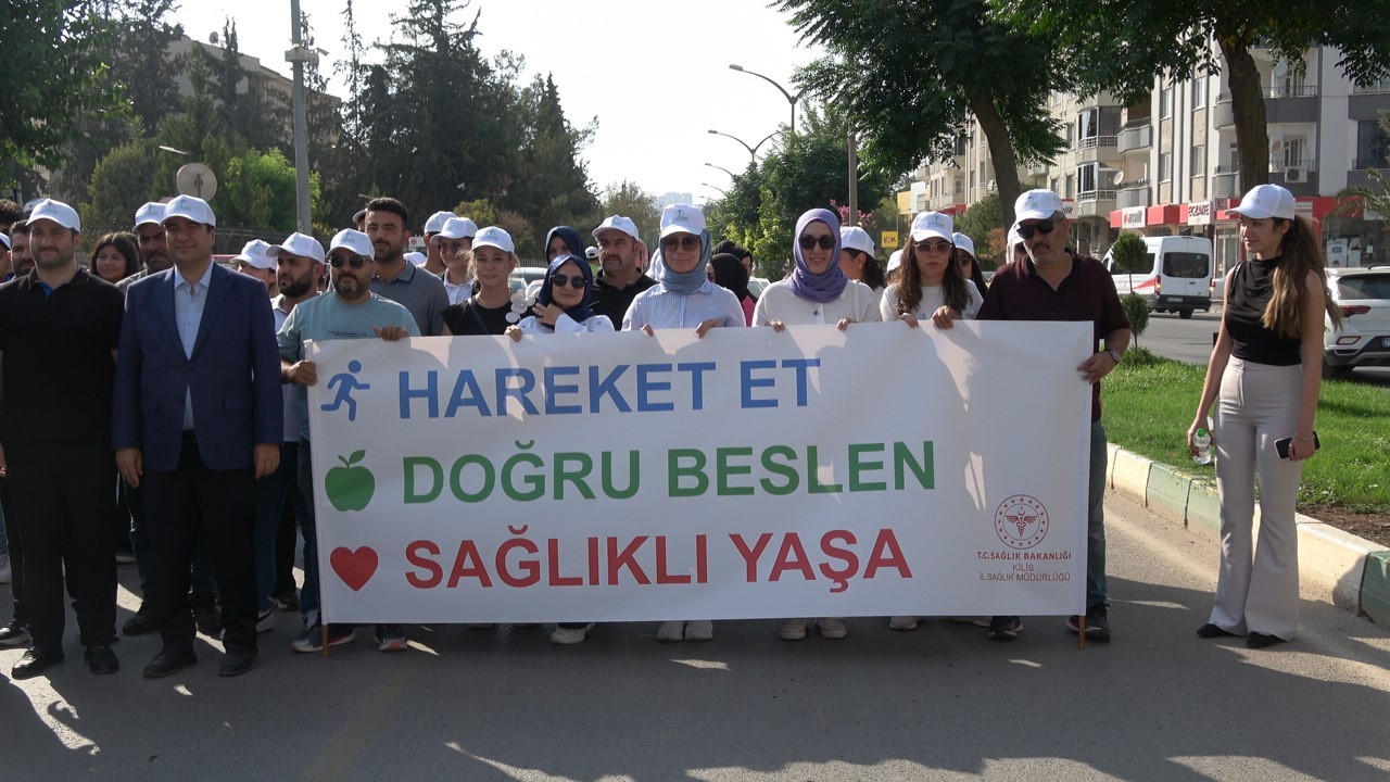 Kilis’te ‘’Halk Sağlığı Haftası’’ kapsamında yürüyüş düzenlendi