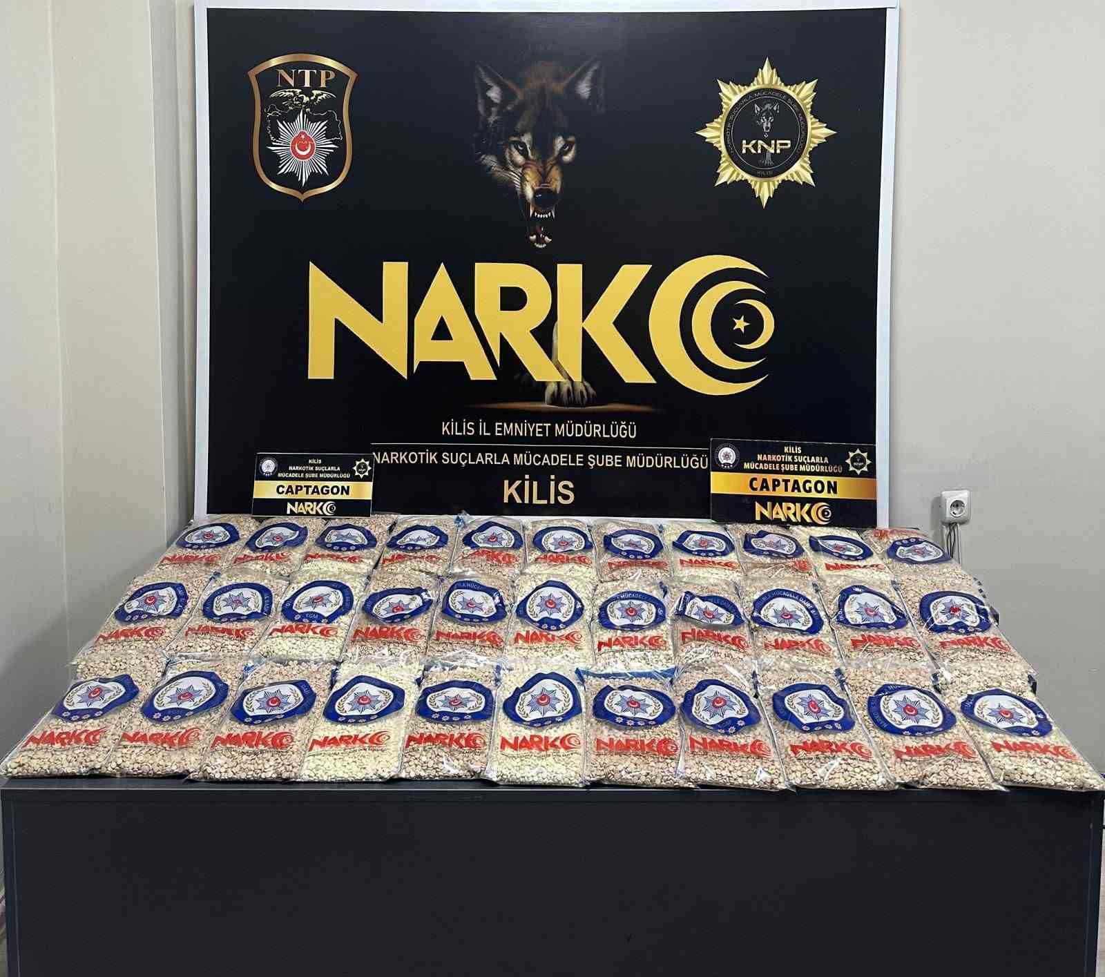 Kilis’te 215 bin adet uyuşturucu hap ele geçirildi: 1 tutuklama